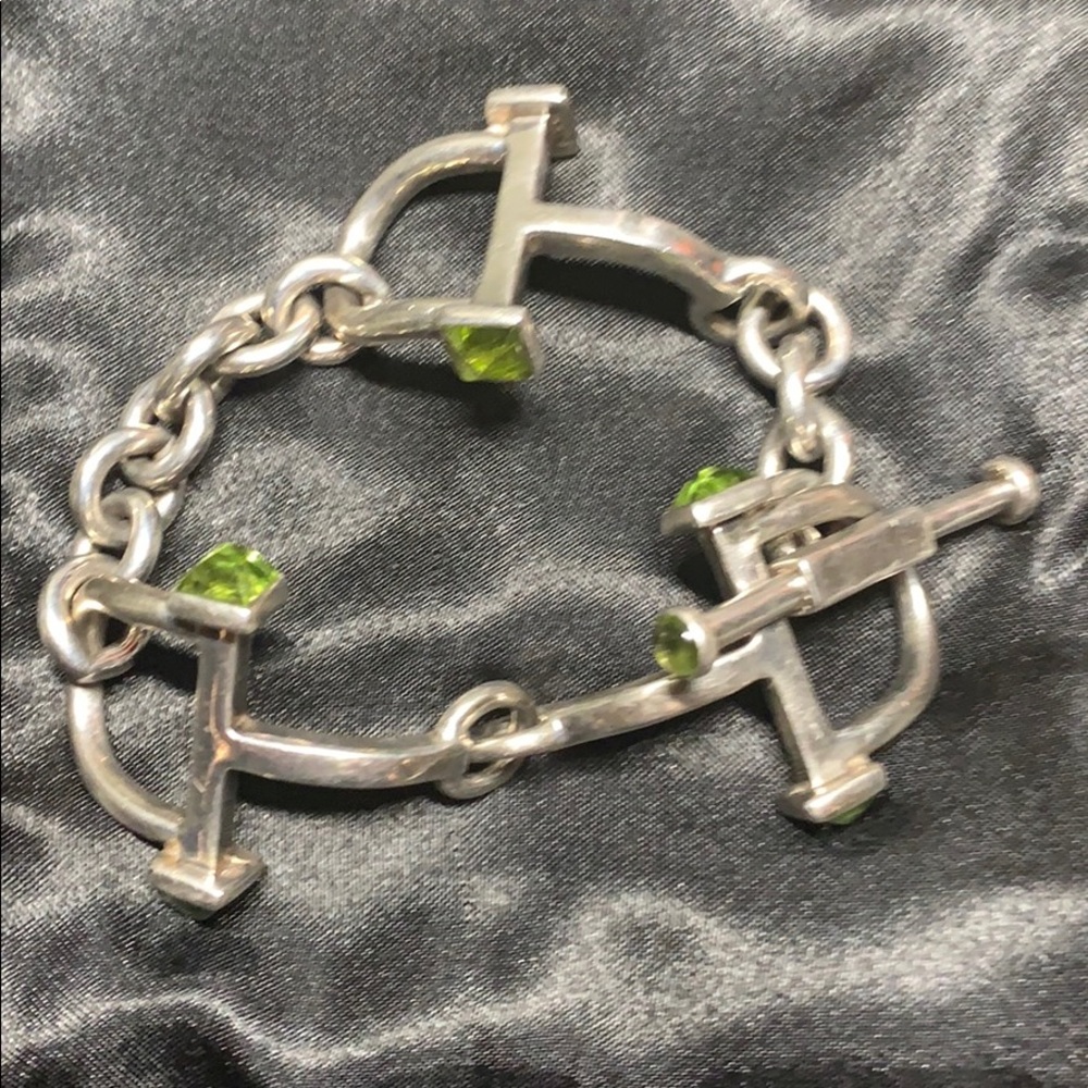 Sterling silver bit bracelet